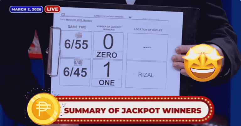 PCSO Lotto winner march 2, 2026