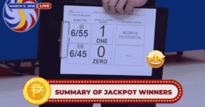 Lotto Winners Summary for March 9 2026