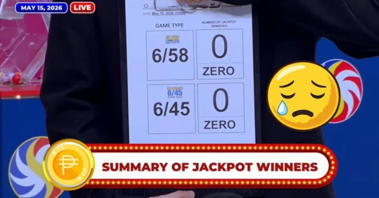 pcso lotto winners summary May 15, 2026