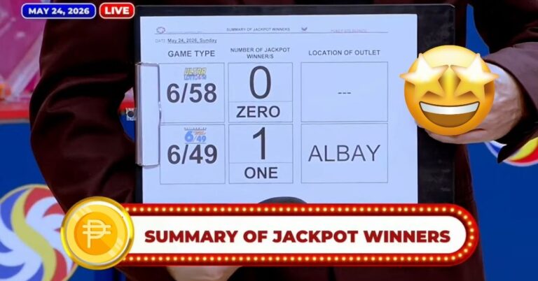 pcso winners summary May 24, 2026