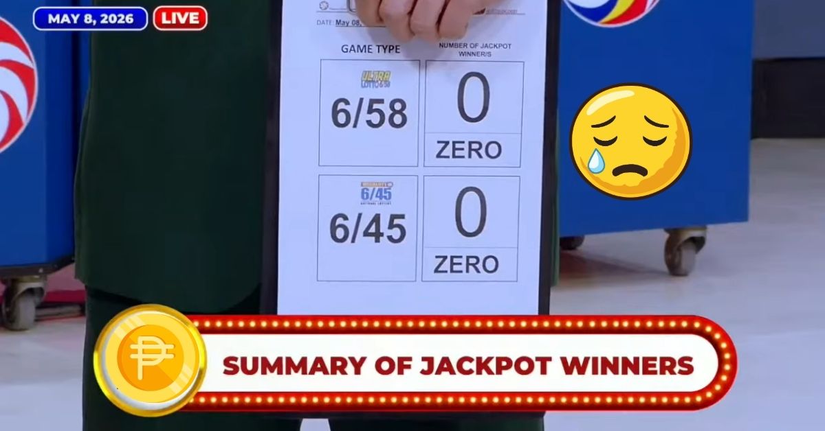 PCSO lotto jackpot winners summary May 8, 2026